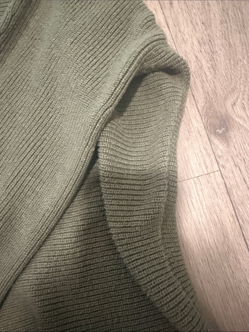 Lands' End Olive Ribbed Mock-Neck Sweater - Picture 7 of 10